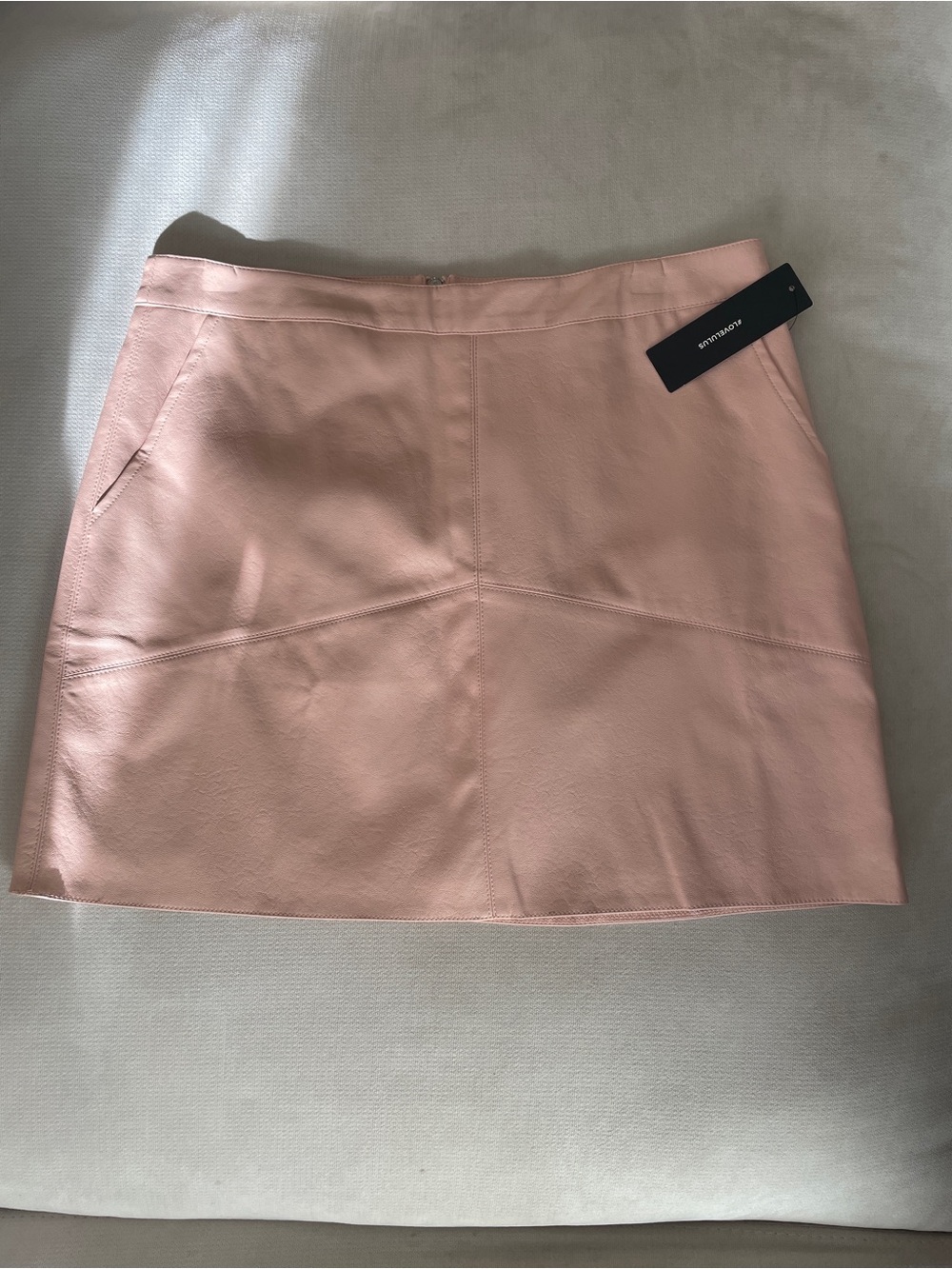 Lulu’s Pink Pleather Mini Skirt | NWT | Sz L